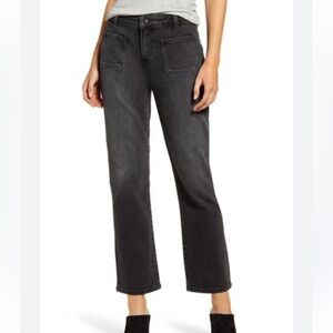 Current Elliott The Cropped Bootcut Black Jeans emo goth